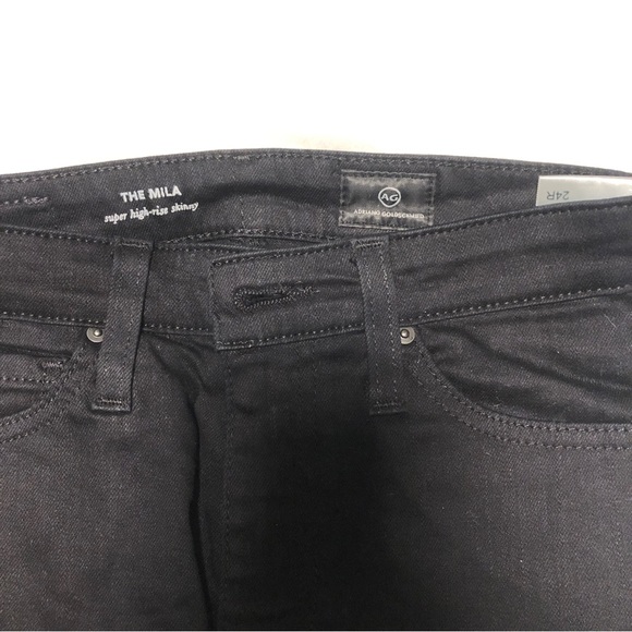 AG Mila Super High Rise Skinny Jean | Ankle | Black | 24 Waist - Picture 3 of 6